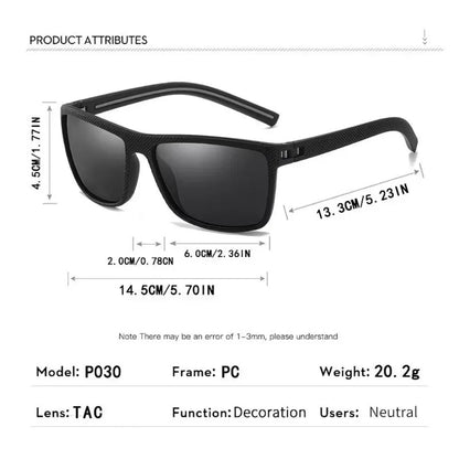 10PCS Men's and Women's Textured Square Polarized Sunglasses,