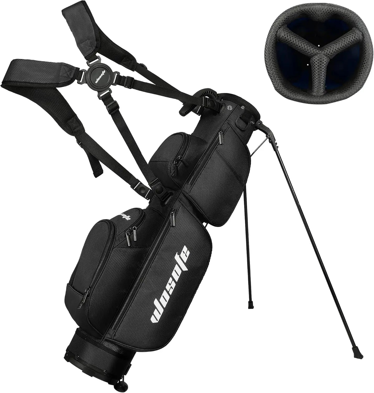 3-Way Dividers, Fits 5-9 Clubs - Small Sunday Lightweight Golf Stand Bag - for Men & Women,