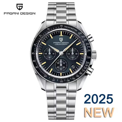 2026 New PAGANI DESIGN Moon Men's Watches Gold Luxury Quartz Watch For Men Speed Sports Chronograph Waterproof