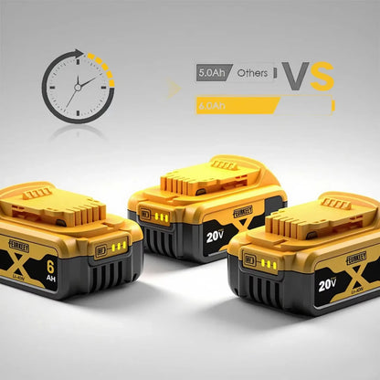 100% Original DeWalt Batteries 20V 6000mAh Li Ion Battery