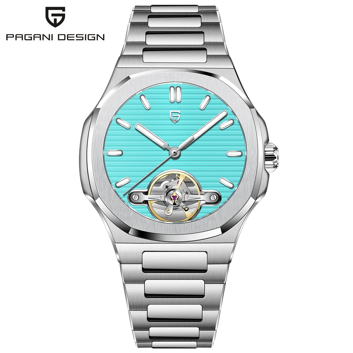 PAGANI DESIGN 2026 Men's Watch Skeleton Luxury Gold Automatic Watch For Men New Stainless Steel Business Mechanical Wristwatch