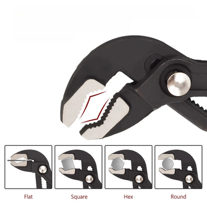 3Pcs Quick Auto‑Adjust Water Pump Pliers Multifunctional Large Opening Universal Wrench Household Faucet Repair Hand Tool