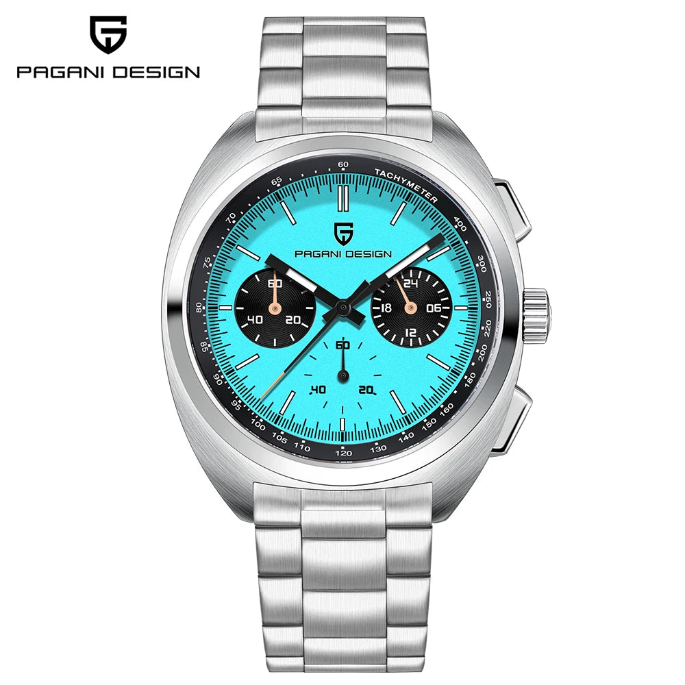 2026 Retro Luxury Men's Quartz Watches PAGANI DESIGN Sports Chronograph VK63 Watch For Men AR Sapphire Waterproof Leather Clock