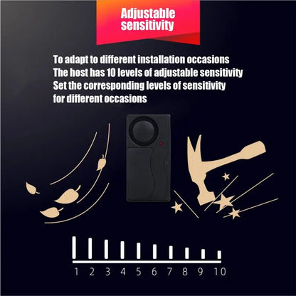 Car Alarm 110dB Vibration Sensor Car Security Alarm Waterproof Trailer Air Horn Antitheft Products