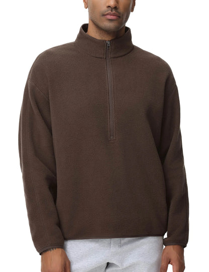 THE GYM PEOPLE Men's Half Zip Oversized Fleece Pullover