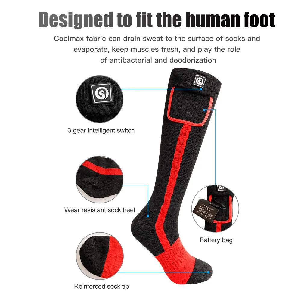 Savior Heated Socks Man Winter Rechargeable