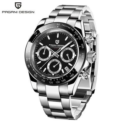 Pagani Design Top Brand Men's Sports Multifunctional Quartz Watch Sapphire Stainless Steel Waterproof Chronograph