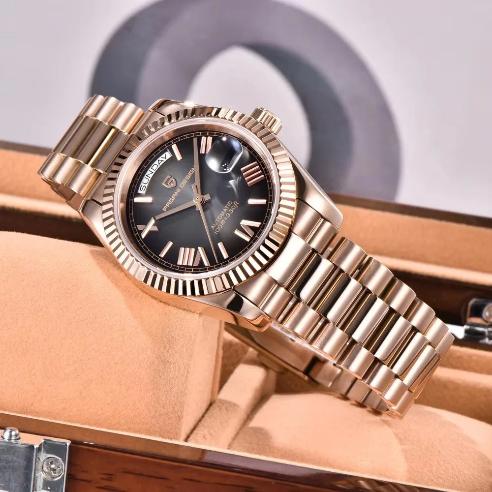 2026 New PAGANI DESIGN DD36 Mens Mechanical Watches Gold Luxury Automatic Watch For Men AR Sapphire Mirror Waterproof