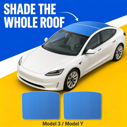 Roof Sunshade for Tesla Model 3/Y 2017-2025 – Panoramic Glass Roof Sun Protection Cover, Interior Sunshade with Storage Bag