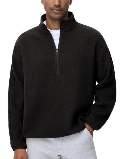 THE GYM PEOPLE Men's Half Zip Oversized Fleece Pullover