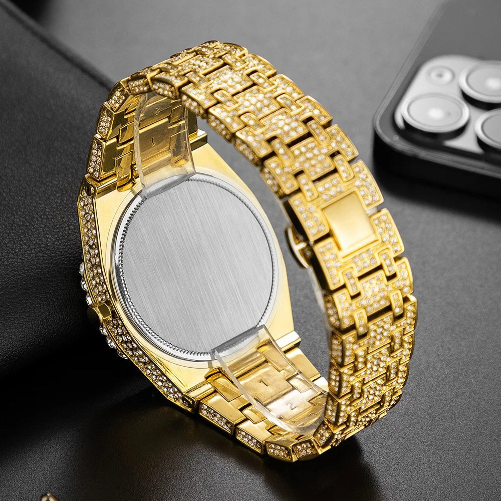 Missfox Men's Quartz Watch Luxury Fashion Hip Hop Cool Wristwatch For Male Waterproof Calendar Luminous Men Watches New Gift
