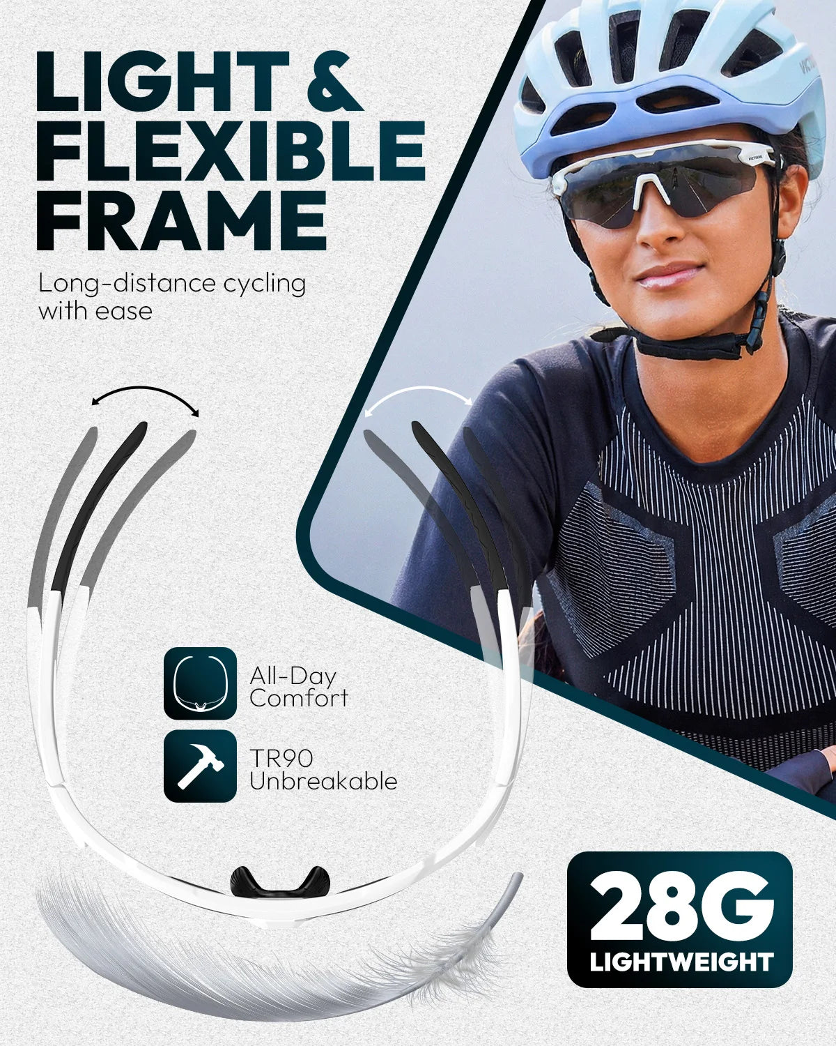 Cycling Polarized Sunglasses for Men Women Adults UV400