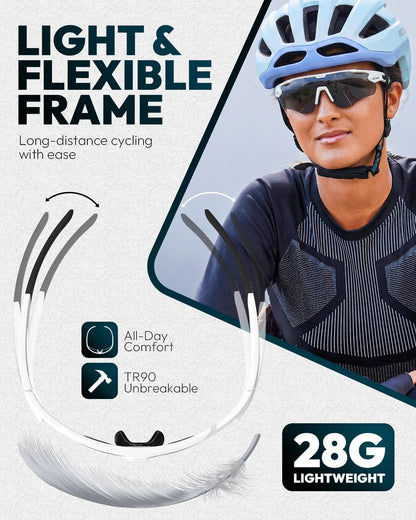 Cycling Polarized Sunglasses for Men Women Adults UV400