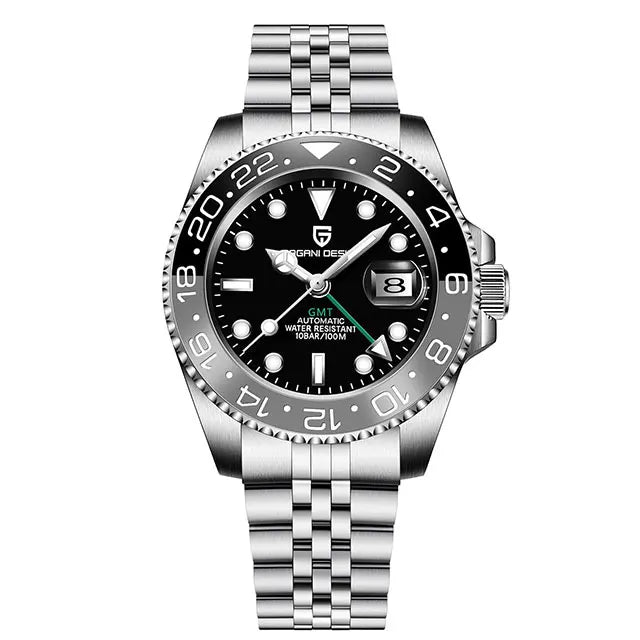 PAGANI DESIGN New GMT Men Watch Top Brand 40mm Mechanical Watch Sapphire Glass 100M Waterproof Automatic Wristwatch