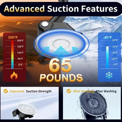 [Powerful Suction Cup] Dashboard Car Phone Mount, Upgraded Hands-free Phone Holder,